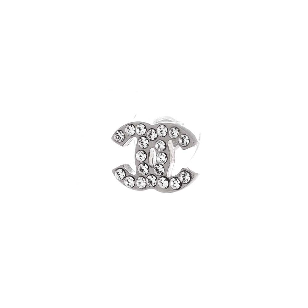 Chanel Cc Stud Earrings Metal With #247091C12B - Picture 2 of 3